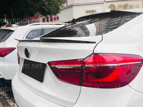 Спойлер лип на багажник BMW X6 F16 ABS пластик, колір чорний глянець