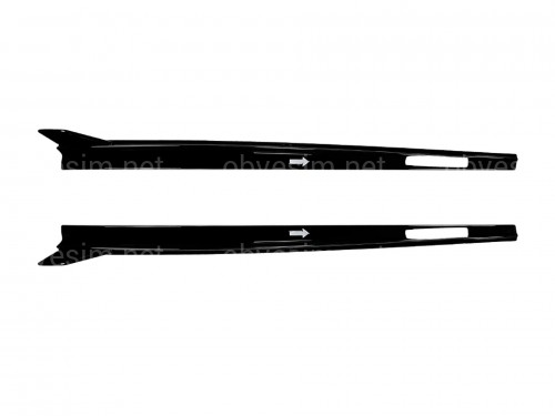 Леза під пороги M-Performance BMW X6 G06 F96 2019 - 2шт. ABS пластик, колір чорний глянець
