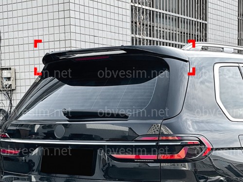 Спойлер на крышку багажника BMW X7 G07 2019- ABS пластик, цвет черный глянец