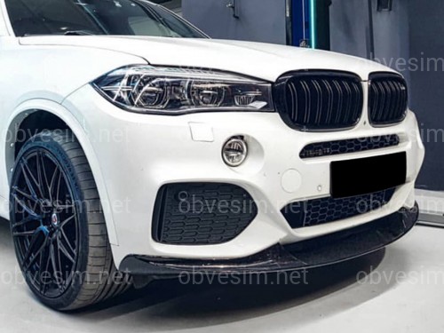 Спідниця переднього бампера M-Perfomance для BMW X5 F15 2013-2018 ЧОРНИЙ ГЛЯНЕЦЬ