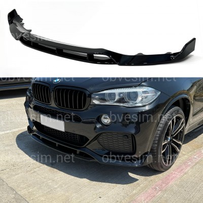 Юбка переднього бампера Paradigma M-Perfomance для BMW X5 F15 2013-2018, колір чорний глянець