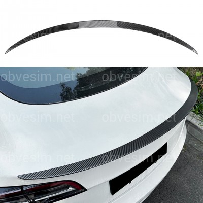 Спойлер ліп для Tesla Model 3 2017-2024 ABS пластик, колір карбон