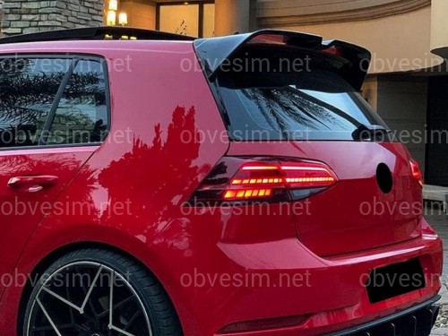 Спойлер козирок стиль Oettinger Volkswagen Golf 7 7.5 2013-2020 ABS пластик, колір чорний глянець
