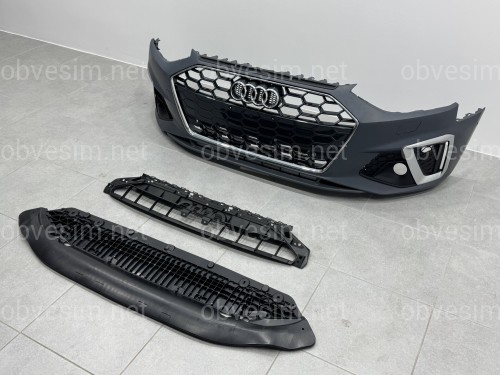 Бампер передній у зборі S-Line ХРОМ для Audi A4 B9 2020-2023