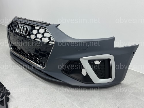 Бампер передній у зборі S-Line ХРОМ для Audi A4 B9 2020-2023