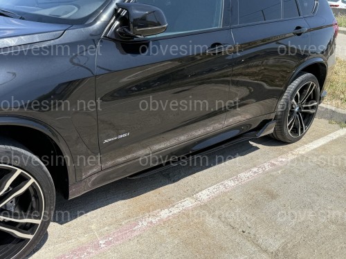 Накладки під пороги Paradigma M-Perfomance BMW X5 F15 2шт., колір чорний глянець