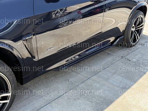 Накладки під пороги Paradigma M-Perfomance BMW X5 F15 2шт., колір чорний глянець