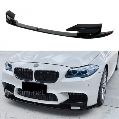 Спідниця переднього бампера спідниця M5 style BMW 5 series F10 F11 2010-2016 ABS пластик, чорний глянець