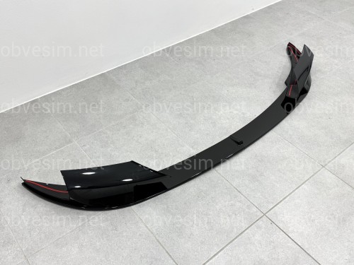Спідниця переднього бампера спідниця M5 style BMW 5 series F10 F11 2010-2016 ABS пластик, чорний глянець