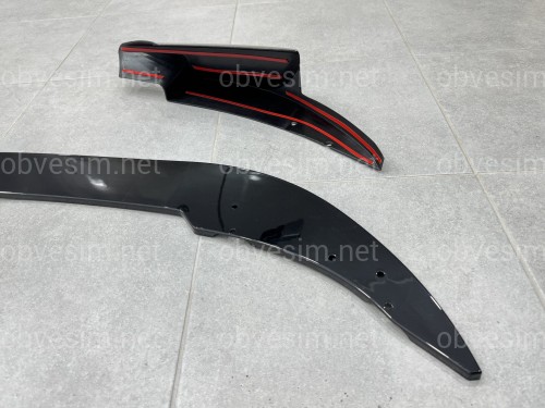 Спідниця переднього бампера спідниця M5 style BMW 5 series F10 F11 2010-2016 ABS пластик, чорний глянець