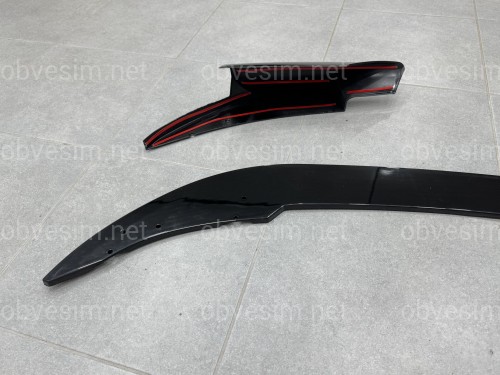 Спідниця переднього бампера спідниця M5 style BMW 5 series F10 F11 2010-2016 ABS пластик, чорний глянець