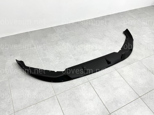 Спідниця накладка переднього бампера M Performance BMW 5 series G30 G31 LCI 2020-2024 ABS пластик, чорний глянець