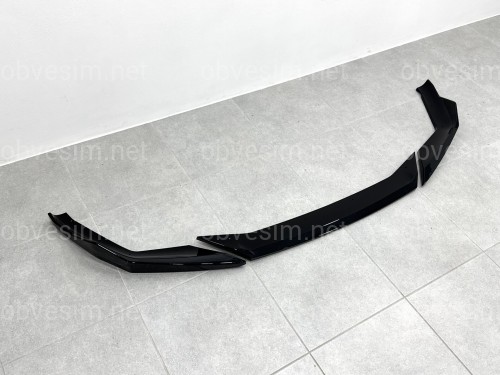 Спідниця накладка переднього бампера M5 BMW 5 series G30 G31 M5 F90 LCI 2020-2023 ABS пластик, чорний глянець