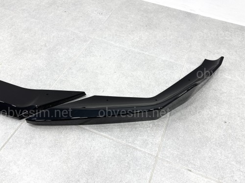 Спідниця накладка переднього бампера M5 BMW 5 series G30 G31 M5 F90 LCI 2020-2023 ABS пластик, чорний глянець