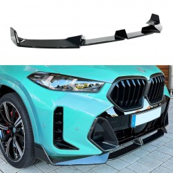 Спідниця переднього бампера M-Perfomance для BMW X6 G06 LCI 2022+ ABS пластик, чорний глянець
