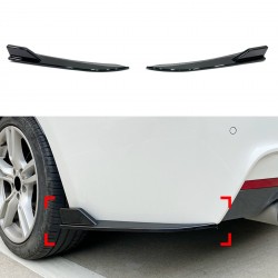 Леза куточки заднього бампера M-Performance BMW 3 series F30 2012-2018 2шт. чорний глянець