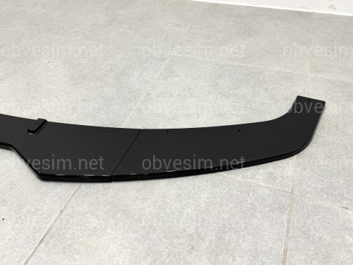 Накладка губа переднього бампера BMW 3 series F30 F31 2012-2018 абс пластик, чорний глянець