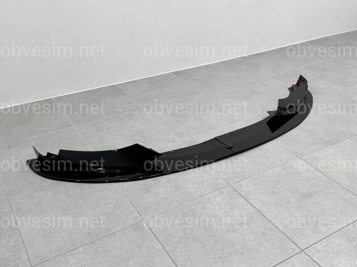 Спідниця переднього бампера M performance BMW 4 series F32 F33 F36 2013-2020 ABS пластик, чорний глянець