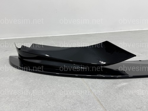 Спідниця переднього бампера M performance BMW 4 series F32 F33 F36 2013-2020 ABS пластик, чорний глянець