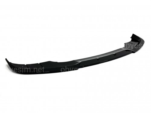 Спідниця накладка переднього бампера BMW 5 series F10 F11 LCI 2013-2016 ABS пластик, колір чорний глянець