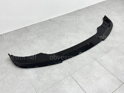 Спідниця накладка переднього бампера BMW 5 series F10 F11 LCI 2013-2016 ABS пластик, колір чорний глянець