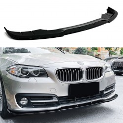Спідниця накладка переднього бампера BMW 5 series F10 F11 LCI 2013-2016 ABS пластик, колір чорний глянець