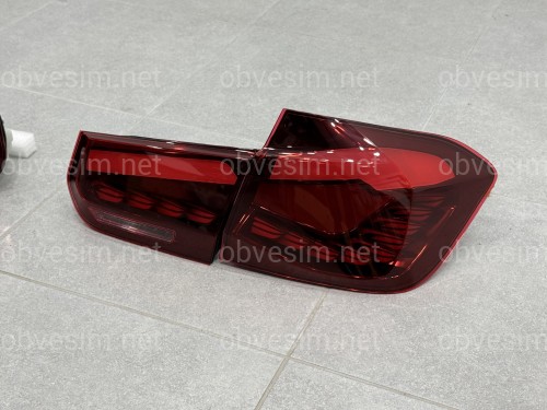 Задні LED ліхтарі стиль M4 для BMW 3 series F30 2012-2018 червоні, комплект 4шт.