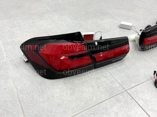Задні LED ліхтарі стиль G30 для BMW 3 series F30 2012-2018 червоні, комплект 4шт.