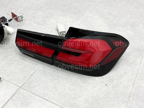 Задні LED ліхтарі стиль G30 для BMW 3 series F30 2012-2018 червоні, комплект 4шт.