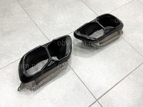Насадки на вихлопні труби M60i LCI для BMW X5 G05/X6 G06/X7 G07 чорні