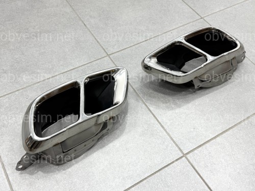 Насадки на вихлопні труби M Paket LCI для BMW X5 G05 / X6 G06 / X7 G07 хром