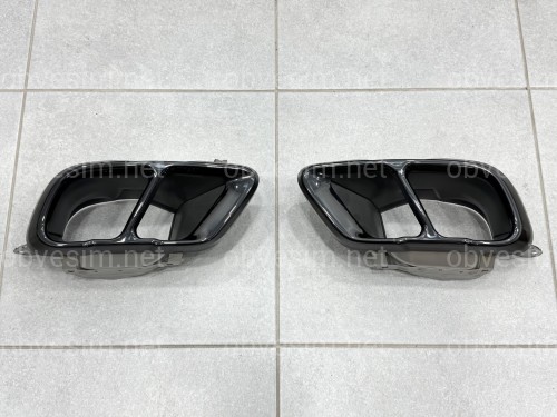 Насадки на вихлопні труби M Paket LCI для BMW X5 G05 / X6 G06 / X7 G07 чорні