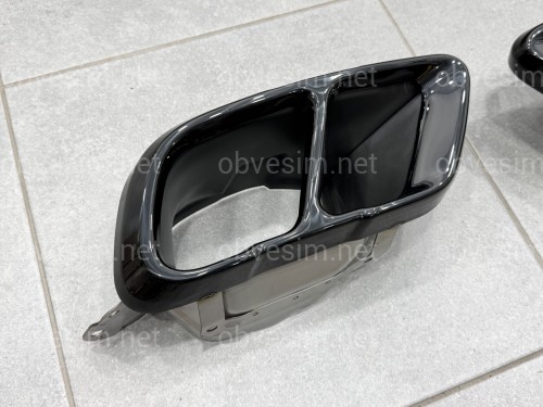 Насадки на вихлопні труби M Paket LCI для BMW X5 G05 / X6 G06 / X7 G07 чорні