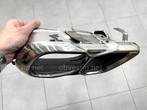 Насадки на вихлопні труби M60i LCI для BMW X5 G05 / X6 G06 / X7 G07 хром