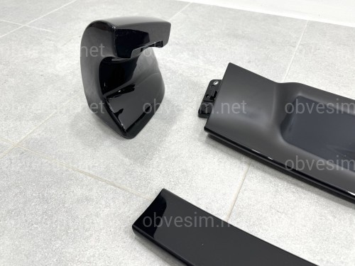 Спойлер високий Mugen RR Honda Civic 4D 2007-2011 ABS пластик, колір чорний глянець