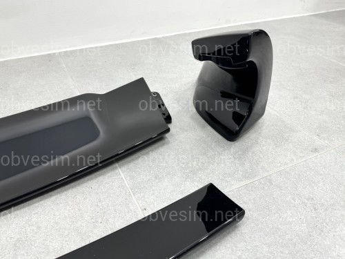 Спойлер високий Mugen RR Honda Civic 4D 2007-2011 ABS пластик, колір чорний глянець