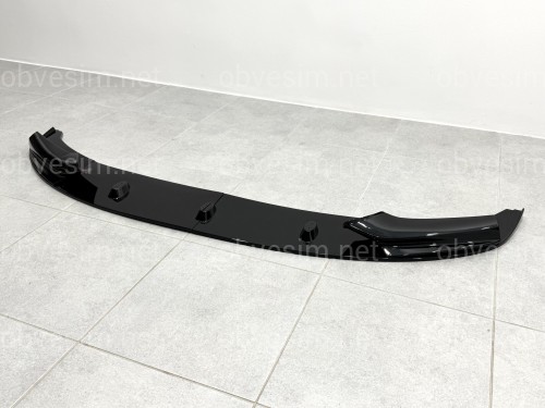 Спідниця накладка переднього бампера M-Performance BMW 5 series F10 F11 2010-2016 ABS пластик, колір чорний глянець