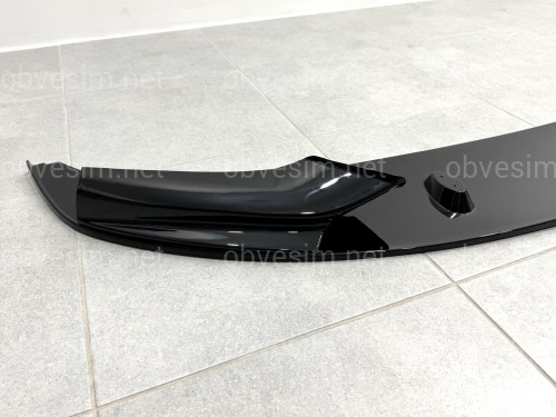 Спідниця накладка переднього бампера M-Performance BMW 5 series F10 F11 2010-2016 ABS пластик, колір чорний глянець