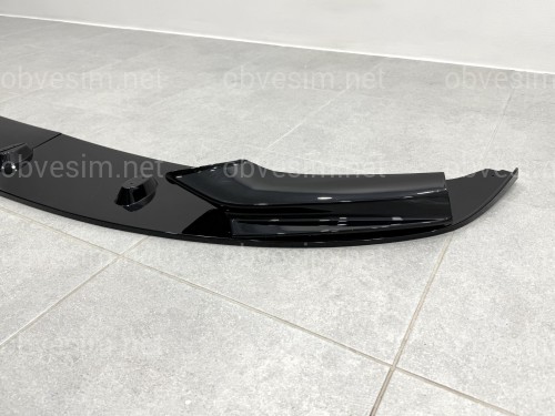 Спідниця накладка переднього бампера M-Performance BMW 5 series F10 F11 2010-2016 ABS пластик, колір чорний глянець