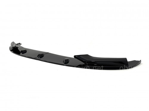 Спідниця накладка переднього бампера M-Performance BMW 5 series F10 F11 2010-2016 ABS пластик, колір чорний глянець