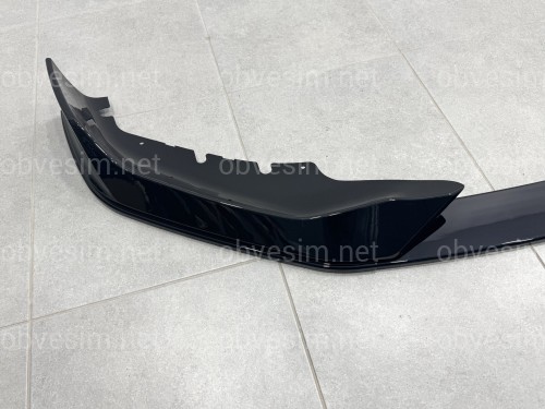 Накладка переднього бампера M-Performance стиль AC Schnitzer для BMW 5 series G30 31 2020-2023 ABS пластик, колір чорний глянець