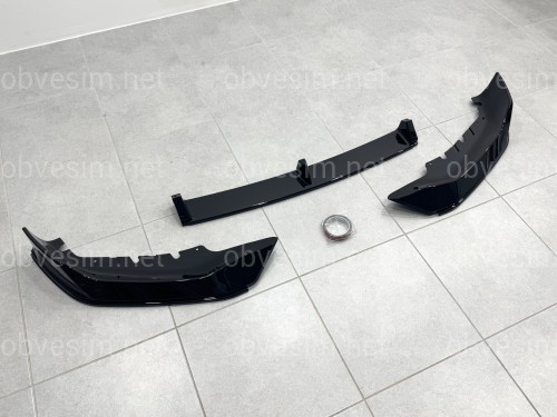 Накладка переднього бампера M-Performance стиль AC Schnitzer для BMW 5 series G30 31 2020-2023 ABS пластик, колір чорний глянець