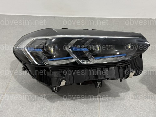 Фари стиль Laser LCI 2022+ рестайлінг замість дорестайлінгових BMW X3 G01 X4 G02 2018-2021 2шт. з заміною бампера на 2022-2024