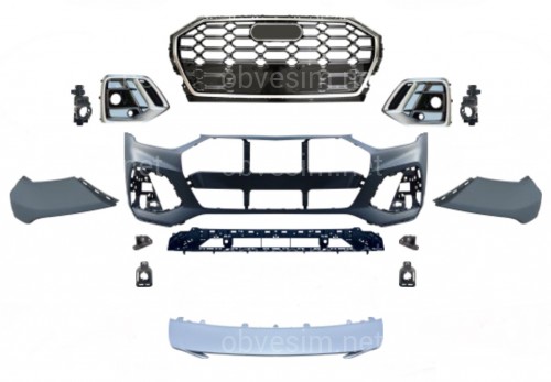 Бампер передній у зборі S-Line CHROME для Audi Q5 2021-2024