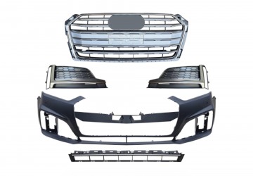 Бампер передній у зборі S-Line CHROME для Audi A5 B9 2016-2019