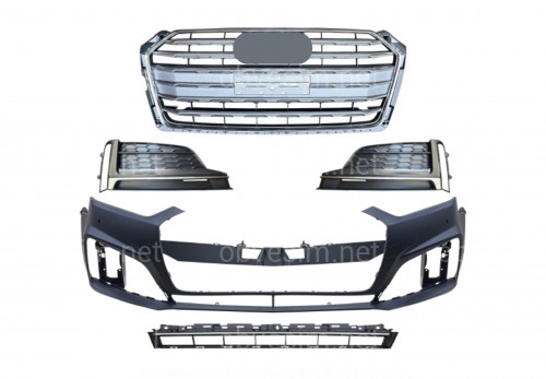 Бампер передній у зборі S-Line CHROME для Audi A5 B9 2016-2019