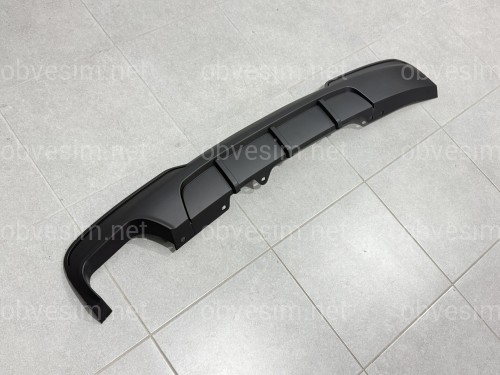Дифузор накладка заднього бампера M-Performance BMW 5 series F10 2010-2016 під 1 вихлопну