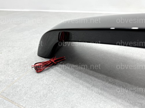Спойлер на багажник Mitsubishi Lancer 9 2004-2009 зі стопом  ABS пластик, колір чорний глянець