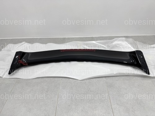 Спойлер на багажник Mitsubishi Lancer 9 2004-2009 зі стопом  ABS пластик, колір чорний глянець