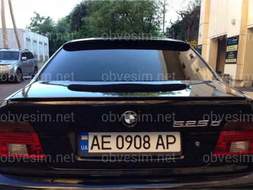 Спойлер ліп багажника BMW 5 Series E39 1995-2003 ABS пластик, колір чорний глянець